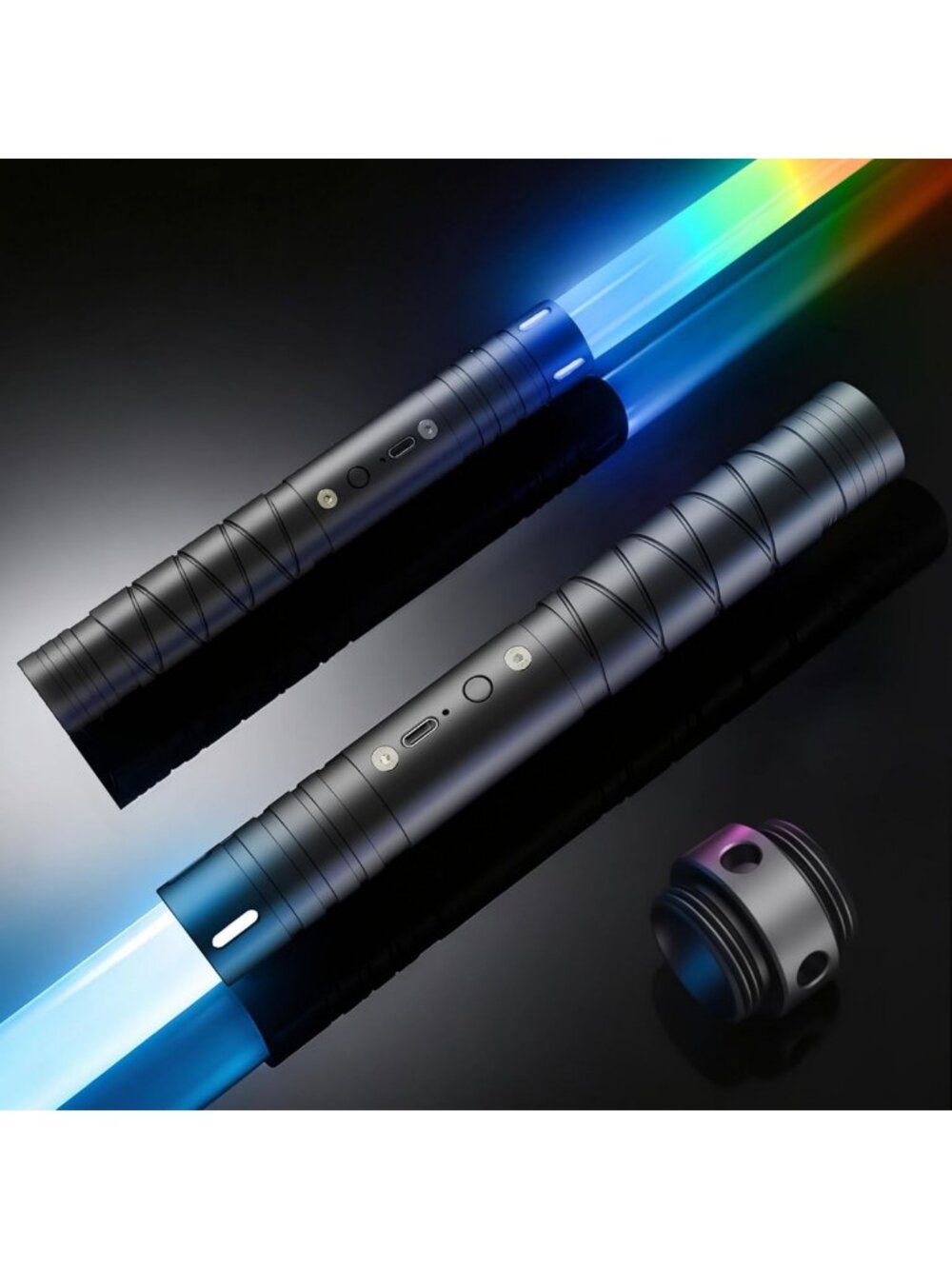 23.62-Inch RGB Light Saber, Smart IC 2-in-1 Color Changing LED Sword
